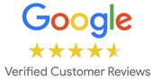 Verified customer reviews badge 170w 2